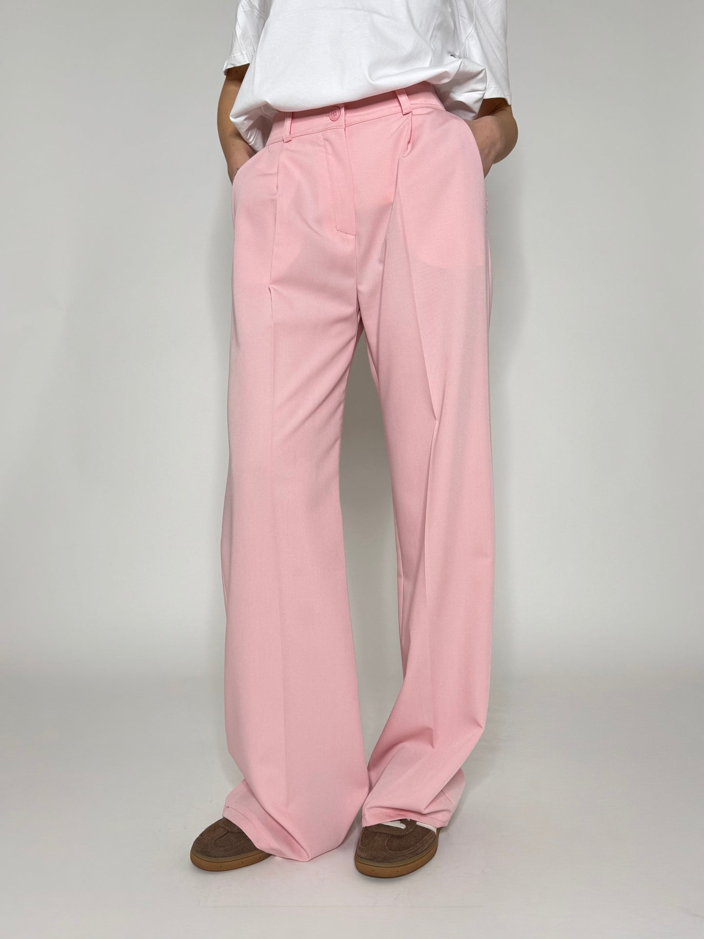 Pantalone palazzo taglio elegante viscosa Rosa