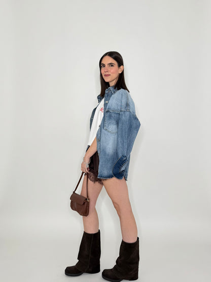 Giacca camicia di jeans