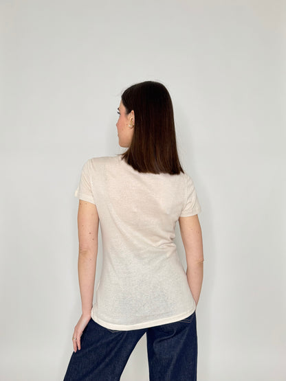 T-shirt Serafina in light 100% cotton Beige