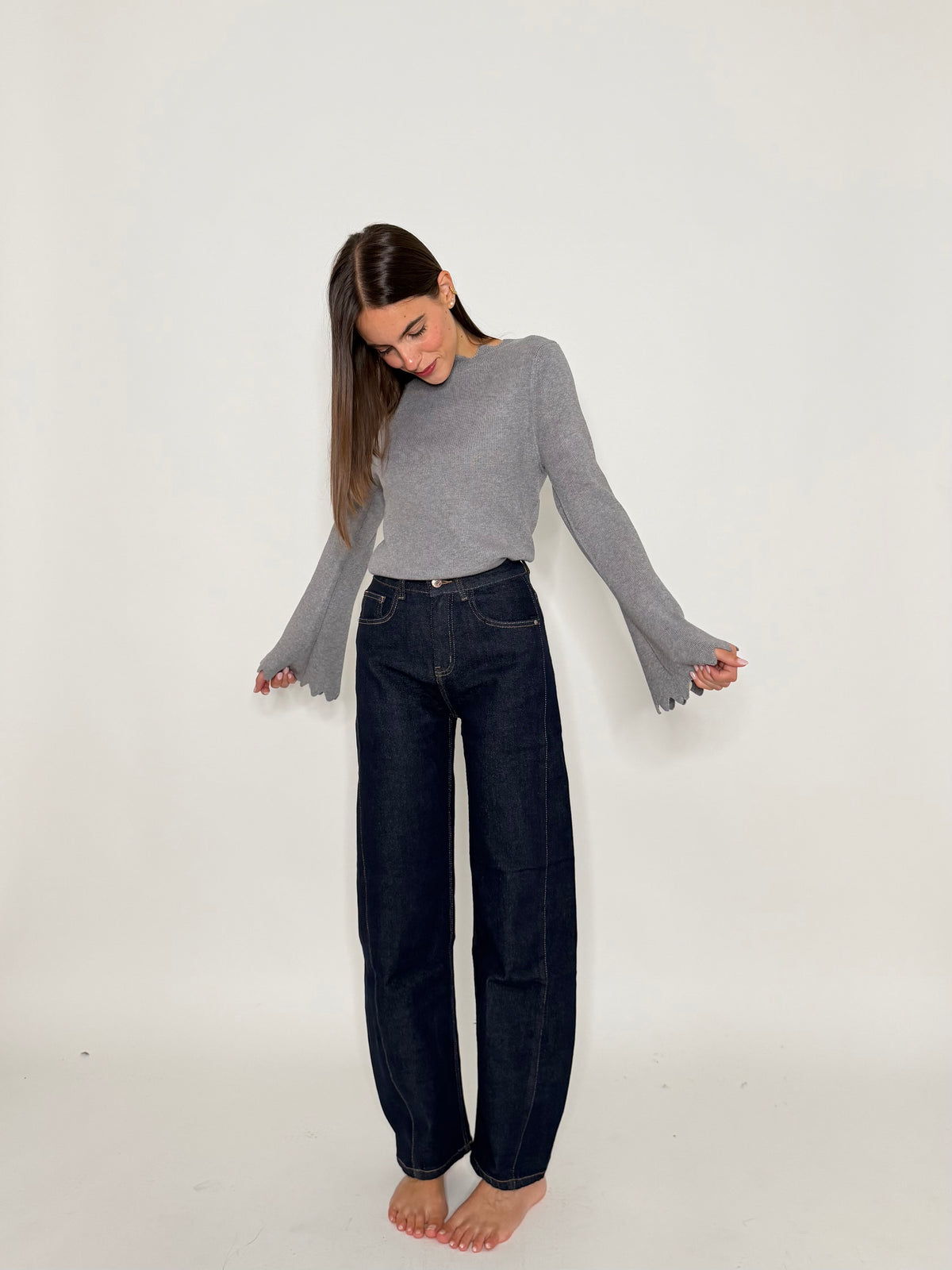 Jeans Barrel Fit con spicchi lavaggio zero - IN RIASSORTIMENTO