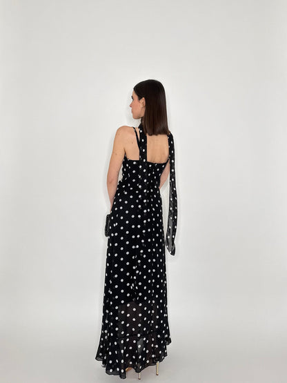 Abito Flamenco lungo pois Nero