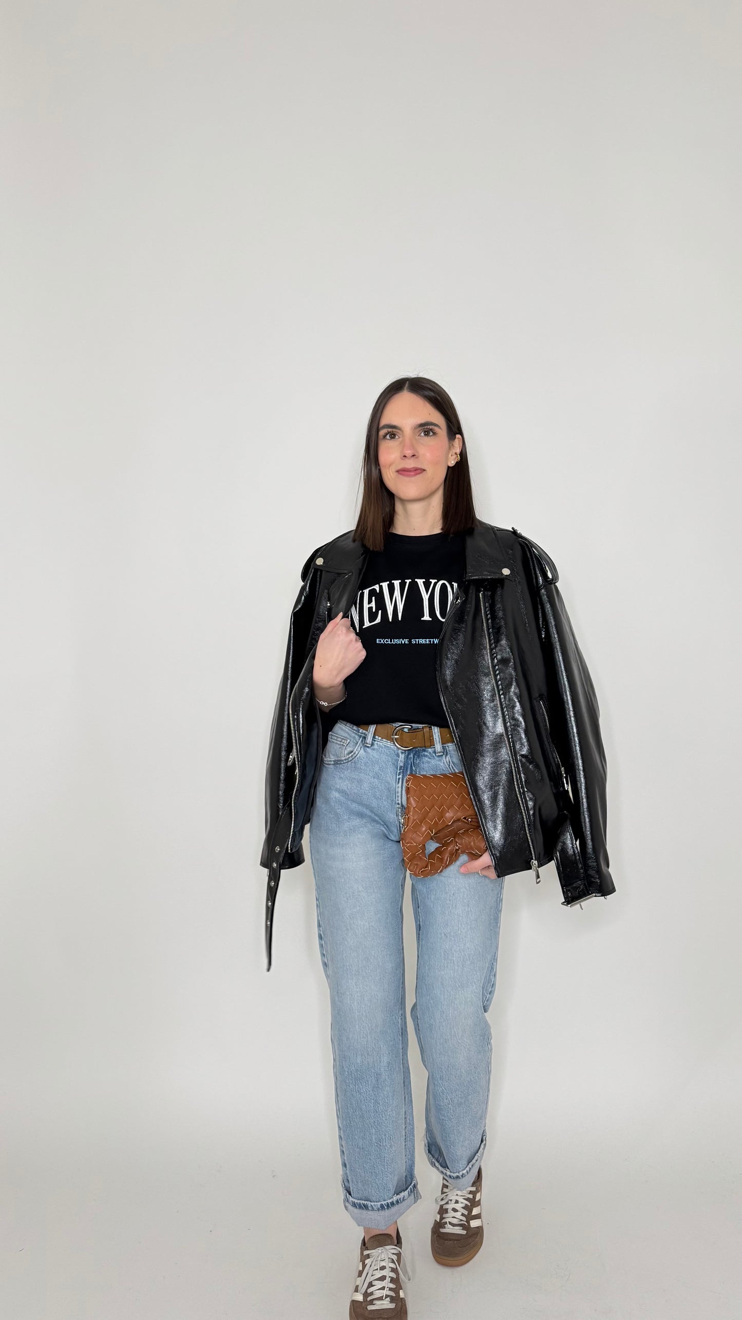 T-shirt in cotone "New York" Nera
