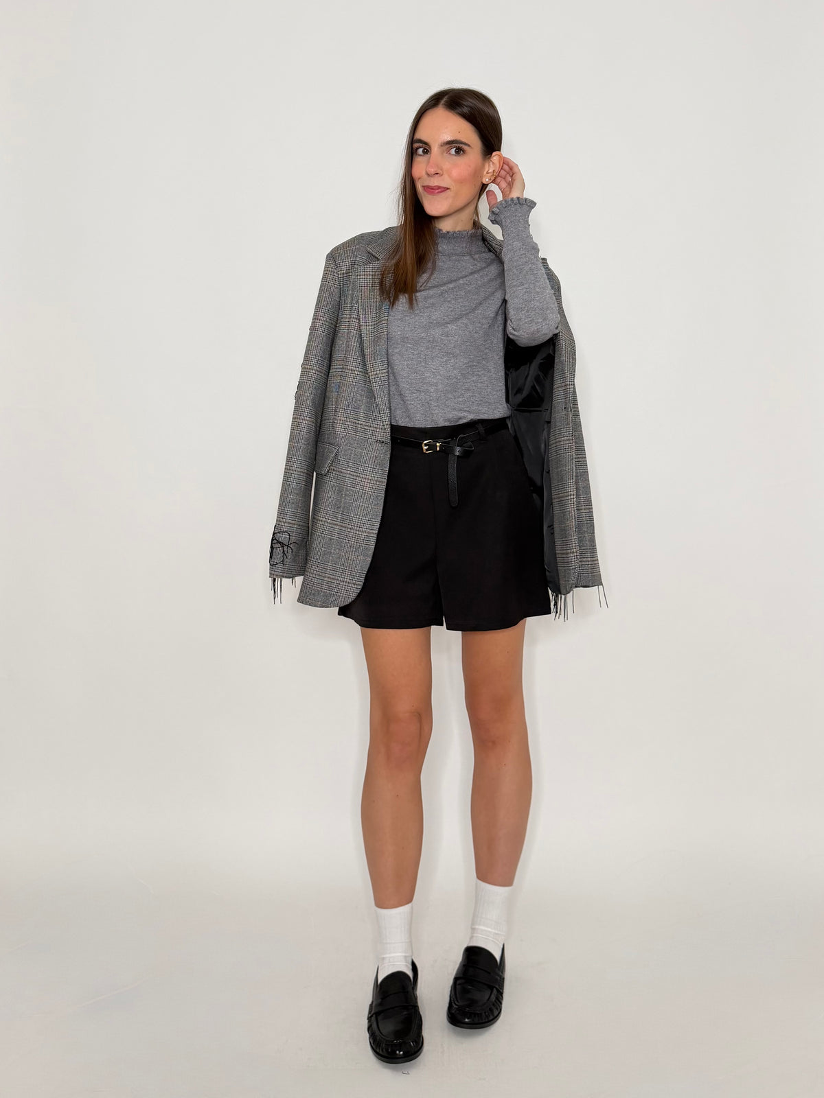 Shorts in morbida viscosa nero