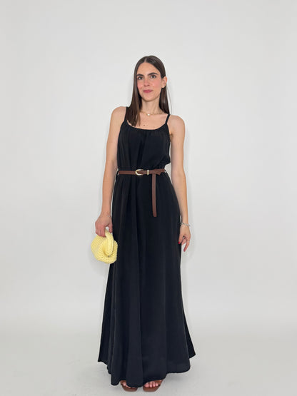 Abito Clelia in 100% tencel Nero