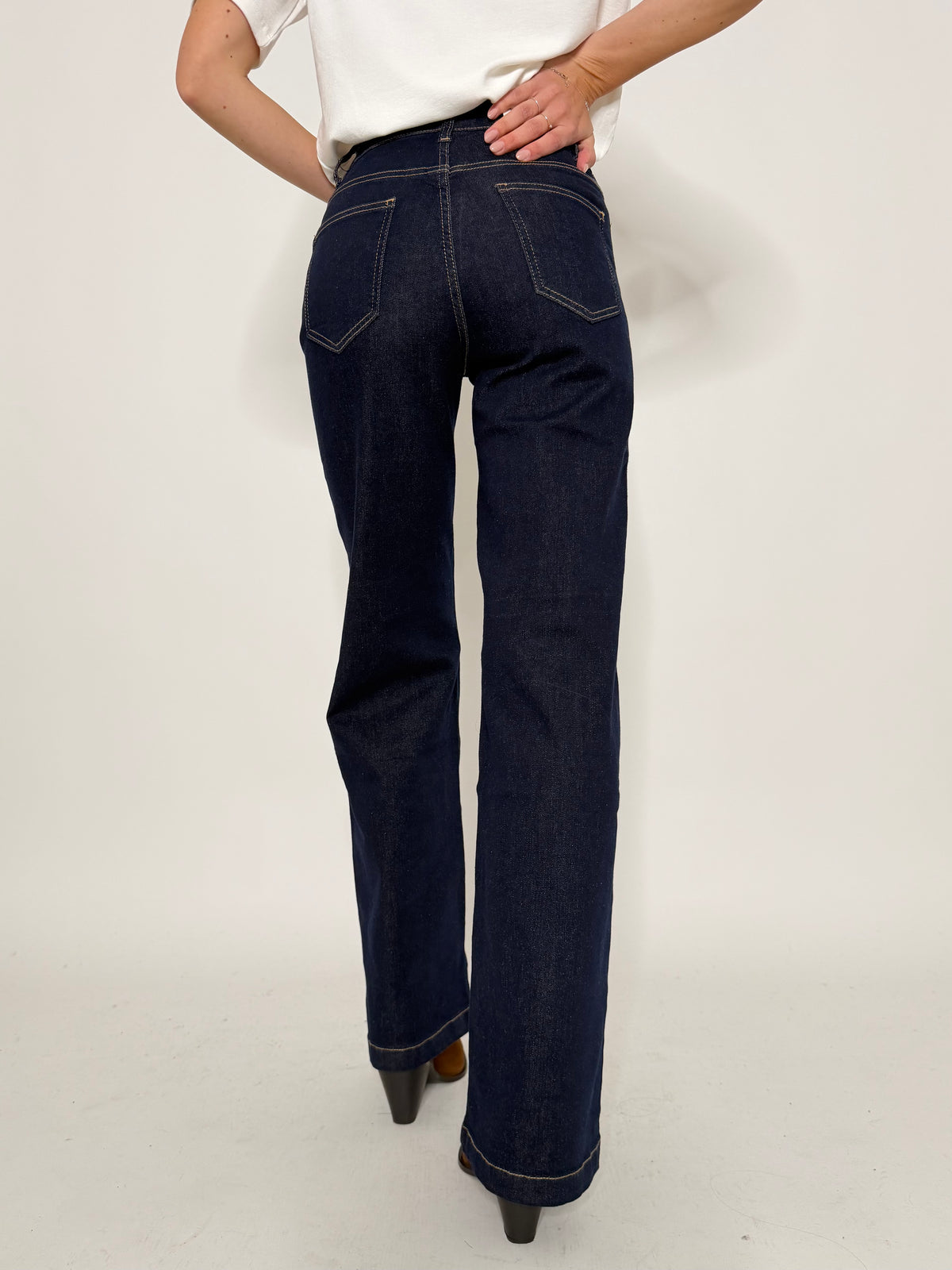 Jeans "Madrid" Wide Leg lavaggio zero