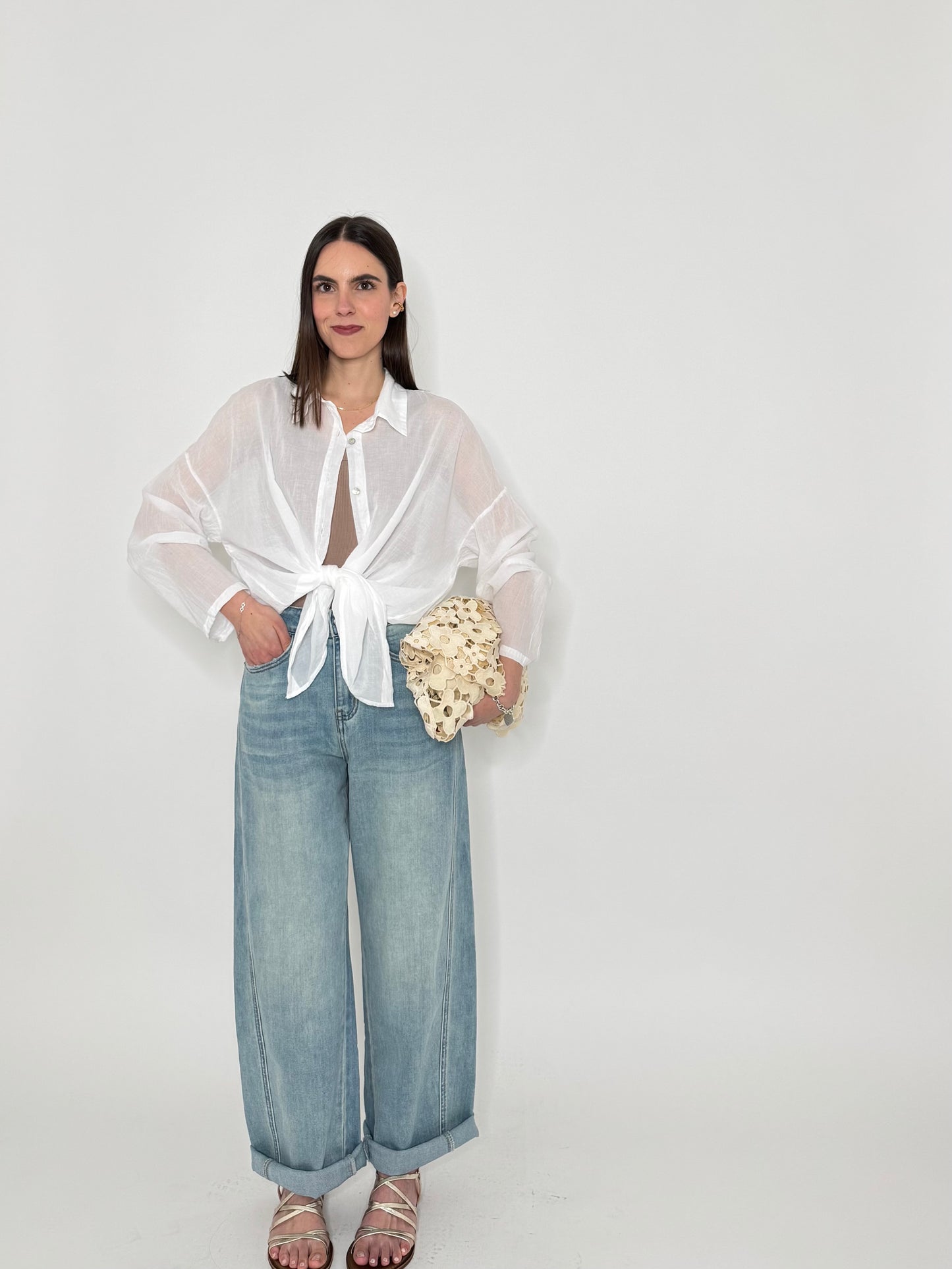 Camicia in mussola di cotone