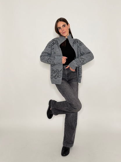 Jeans "Madrid" Wide Leg grigio