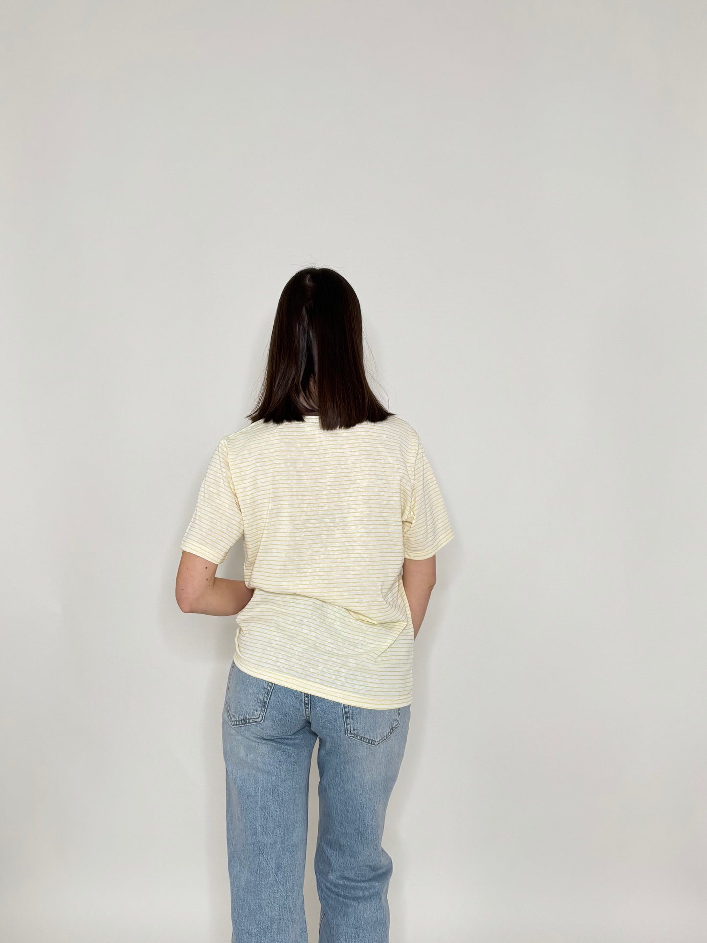 T-shirt righe light cotton Giallo