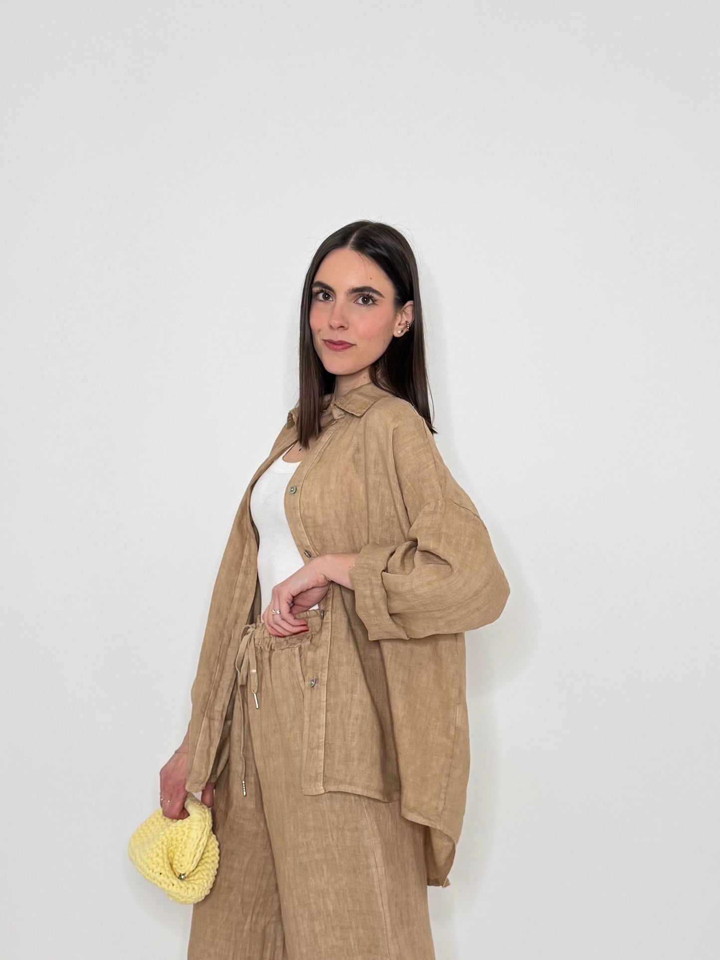 Camicia in lino Deserto Camel