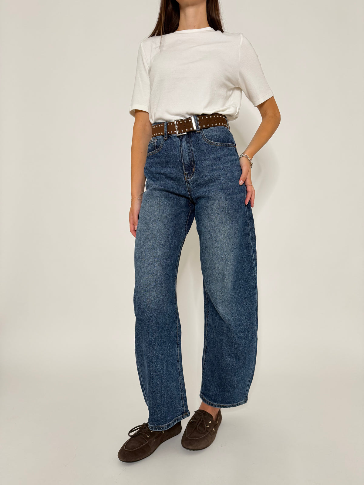 Jeans Balloon Fit in Denim Blu