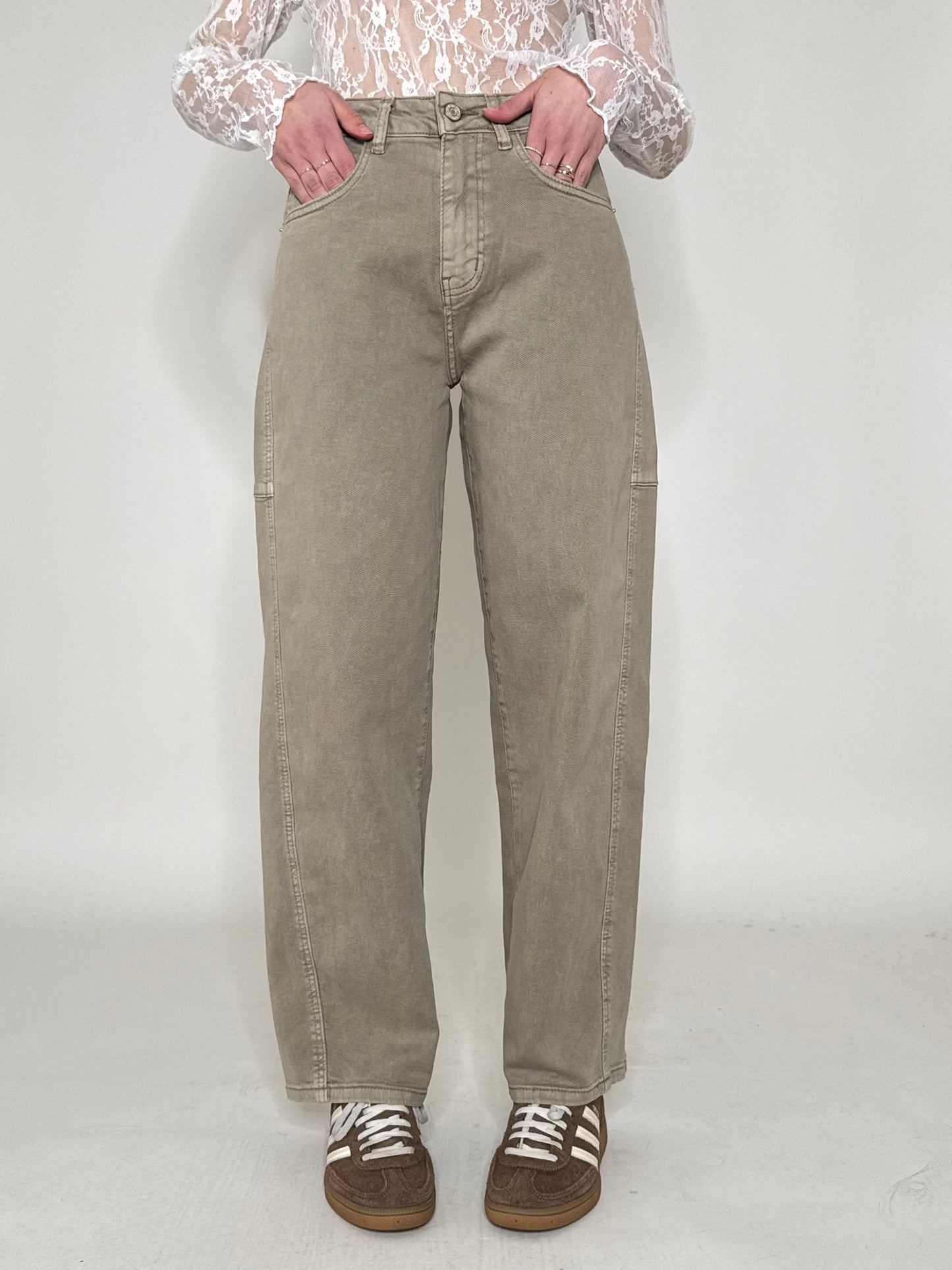 Jeans Barrel Sabbia