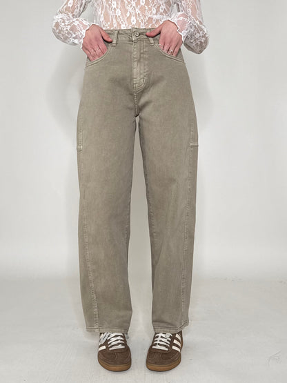 Jeans Barrel Sabbia