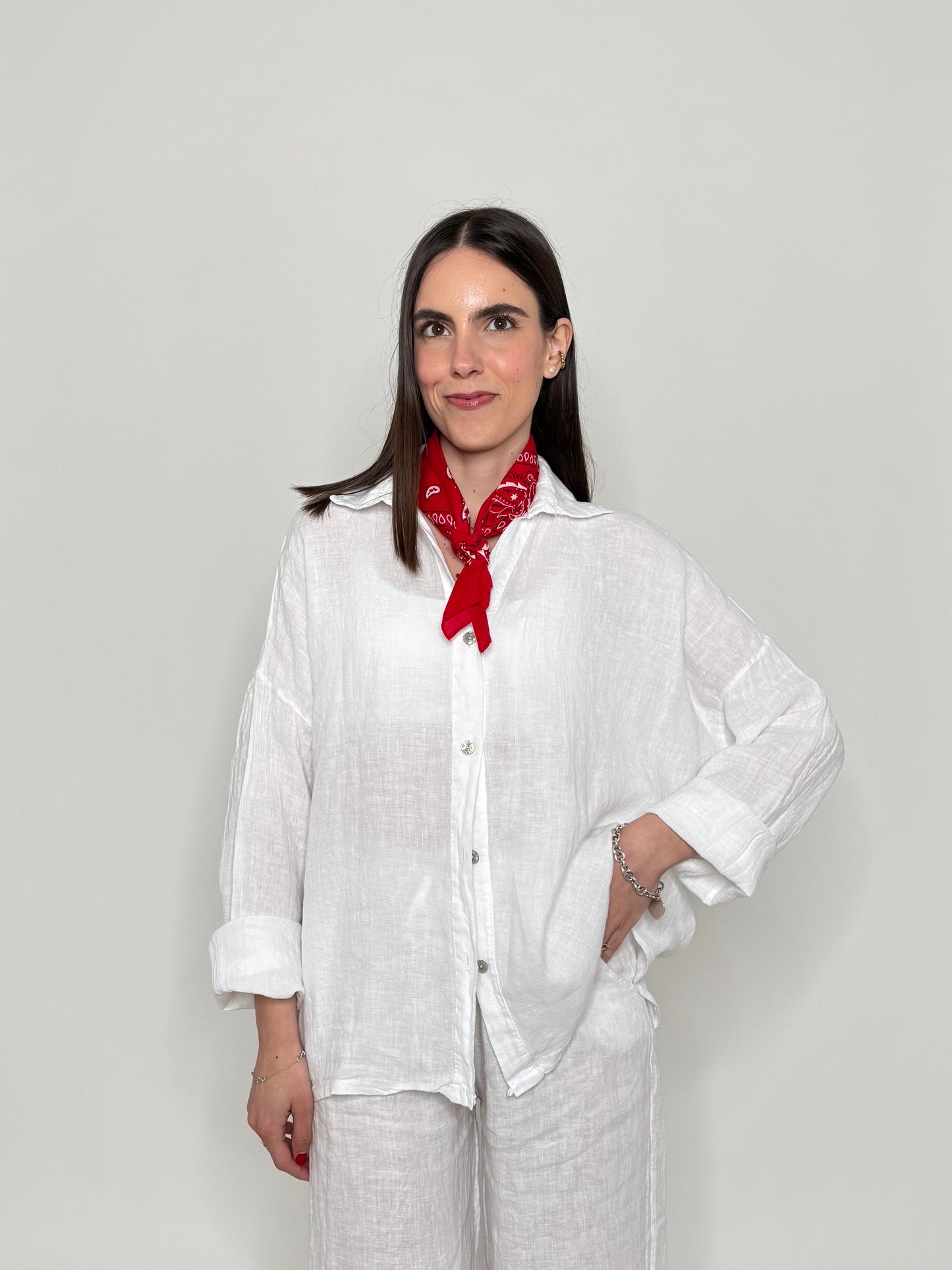 Camicia in lino Deserto Bianco