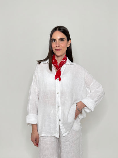 Camicia in lino Deserto Bianco
