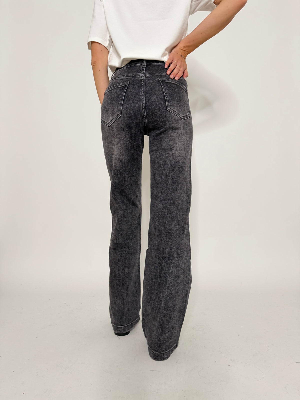 Jeans "Madrid" Wide Leg grigio