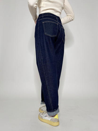 Jeans Barrel denim scuro