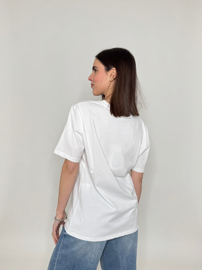 T-shirt in cotone con stampa "Summer Club - tasty ice cream"