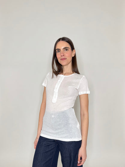 T-shirt Serafina in light 100% cotton Bianco