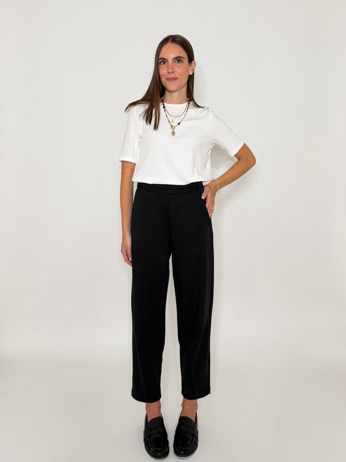 Pantalone ovetto in misto viscosa