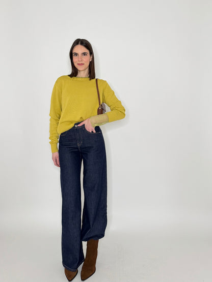 Jeans palazzo lavaggio zero
