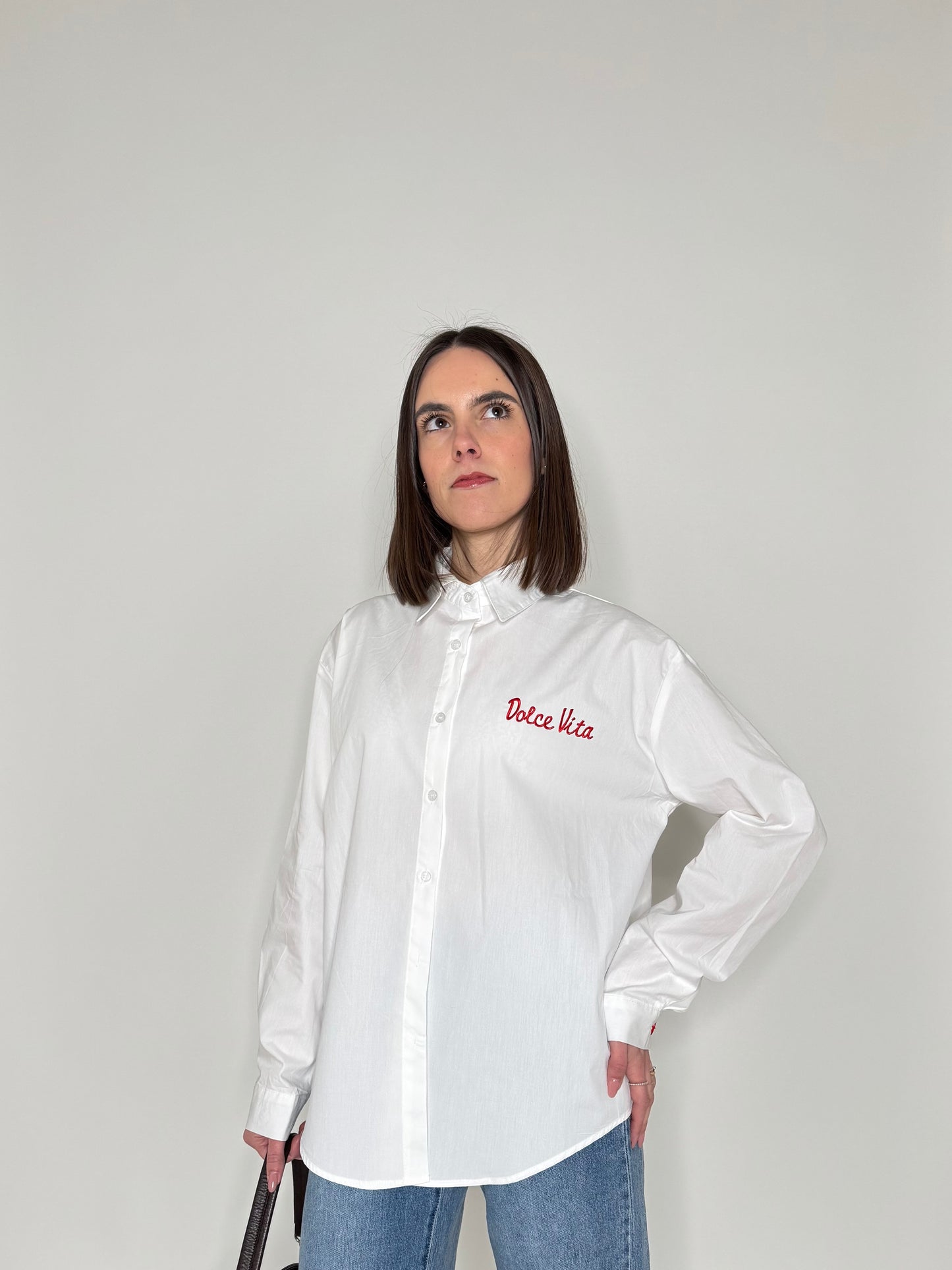 Camicia Dolce vita in cotone Bianco