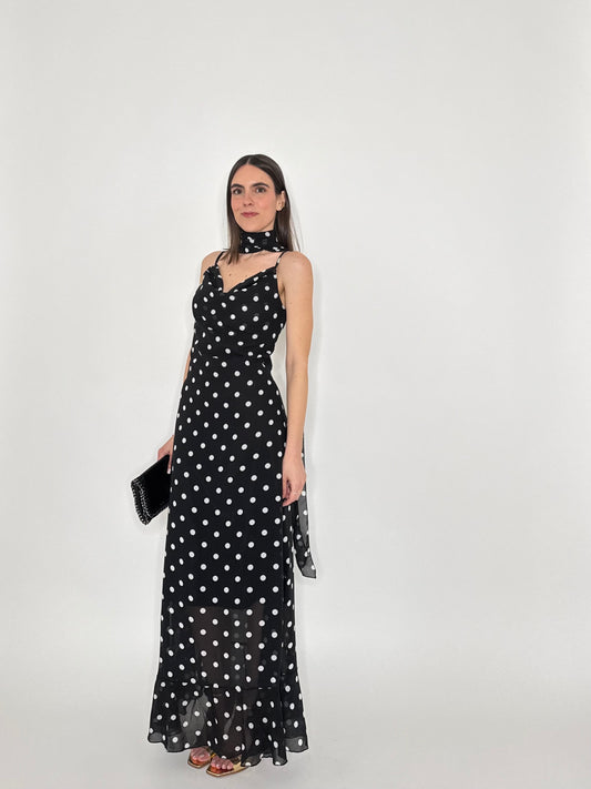 Abito Flamenco lungo pois Nero