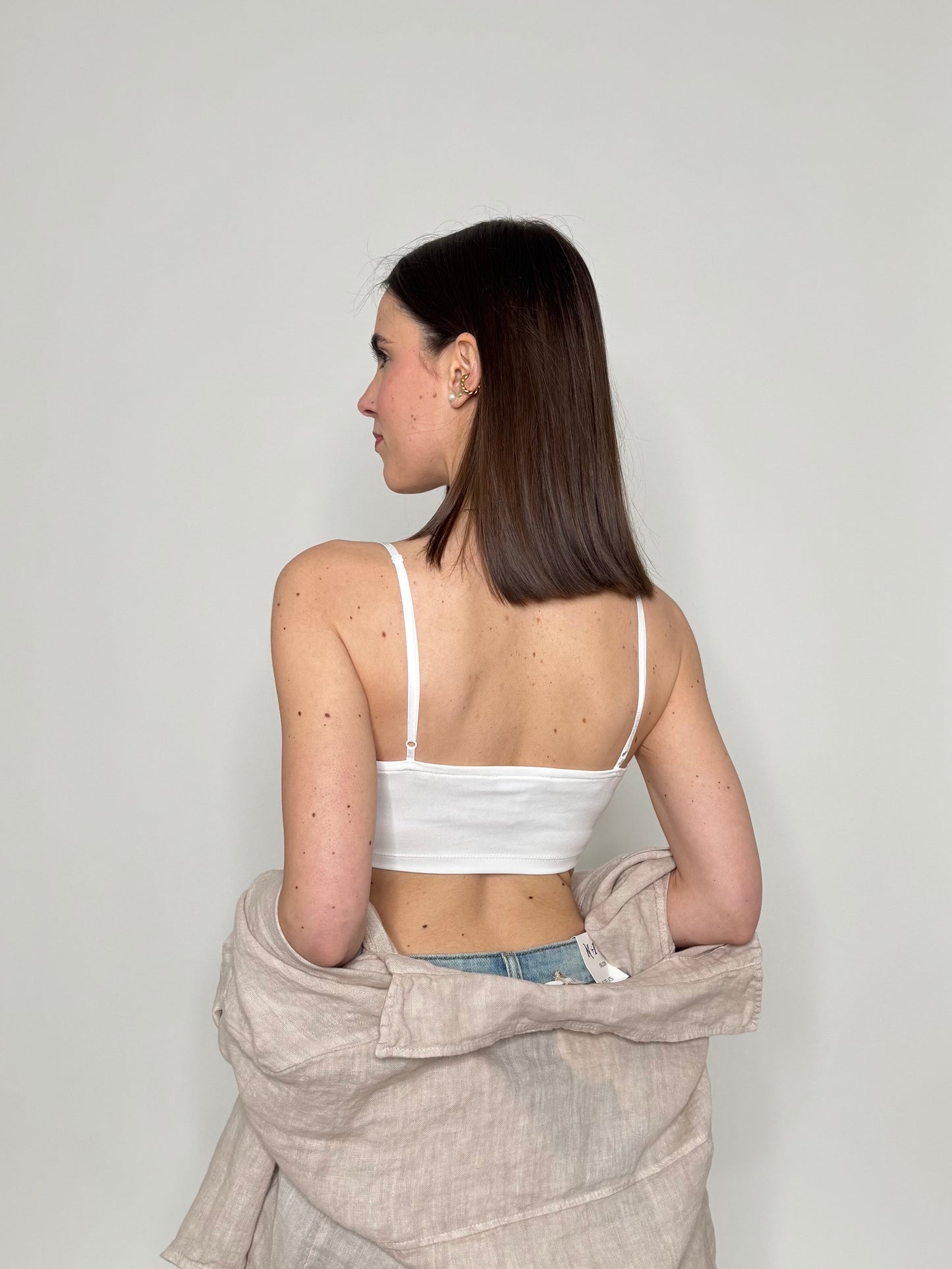 Top in cotone con spallina regolabile