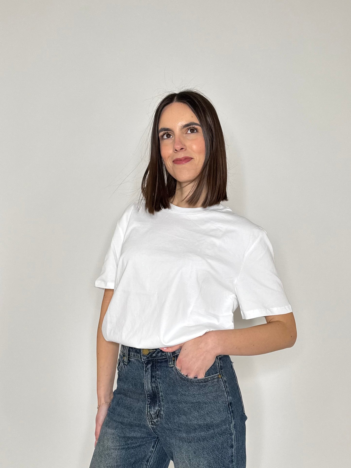 T-shirt Basic Cotton Bianco Lumina