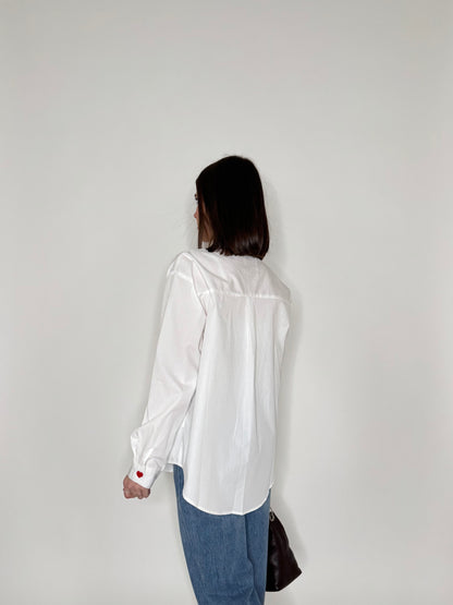 Camicia Dolce vita in cotone Bianco