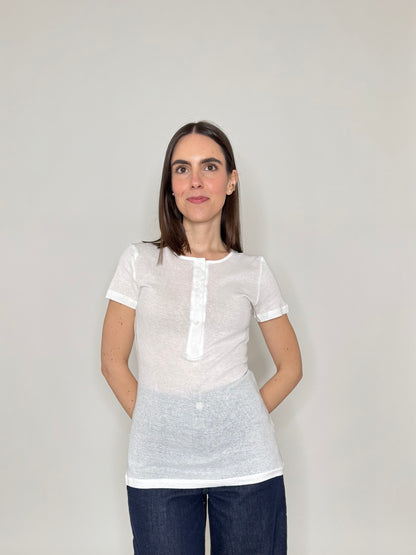 T-shirt Serafina in light 100% cotton Bianco