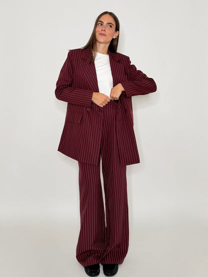 Pantalone taglio sartoriale gessato