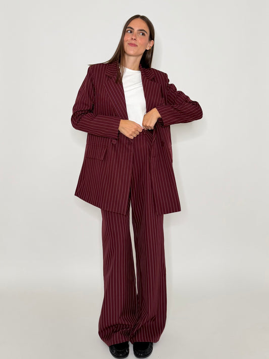 Pantalone taglio sartoriale gessato
