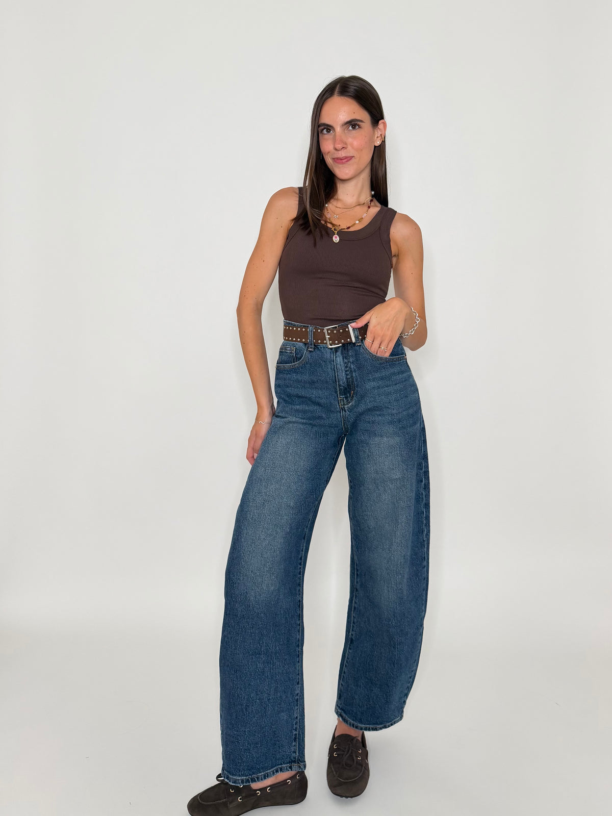 Jeans Balloon Fit in Denim Blu