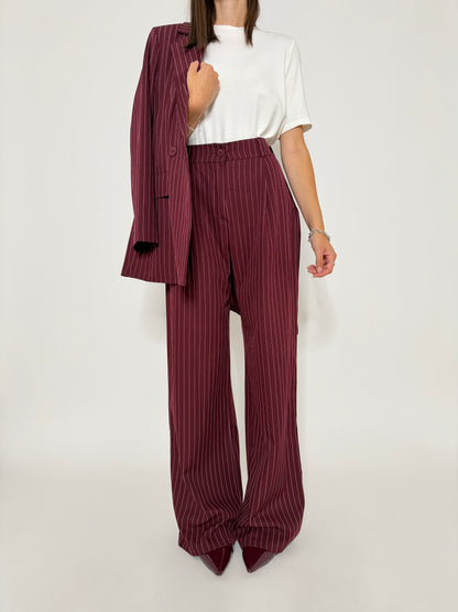 Pantalone taglio sartoriale gessato