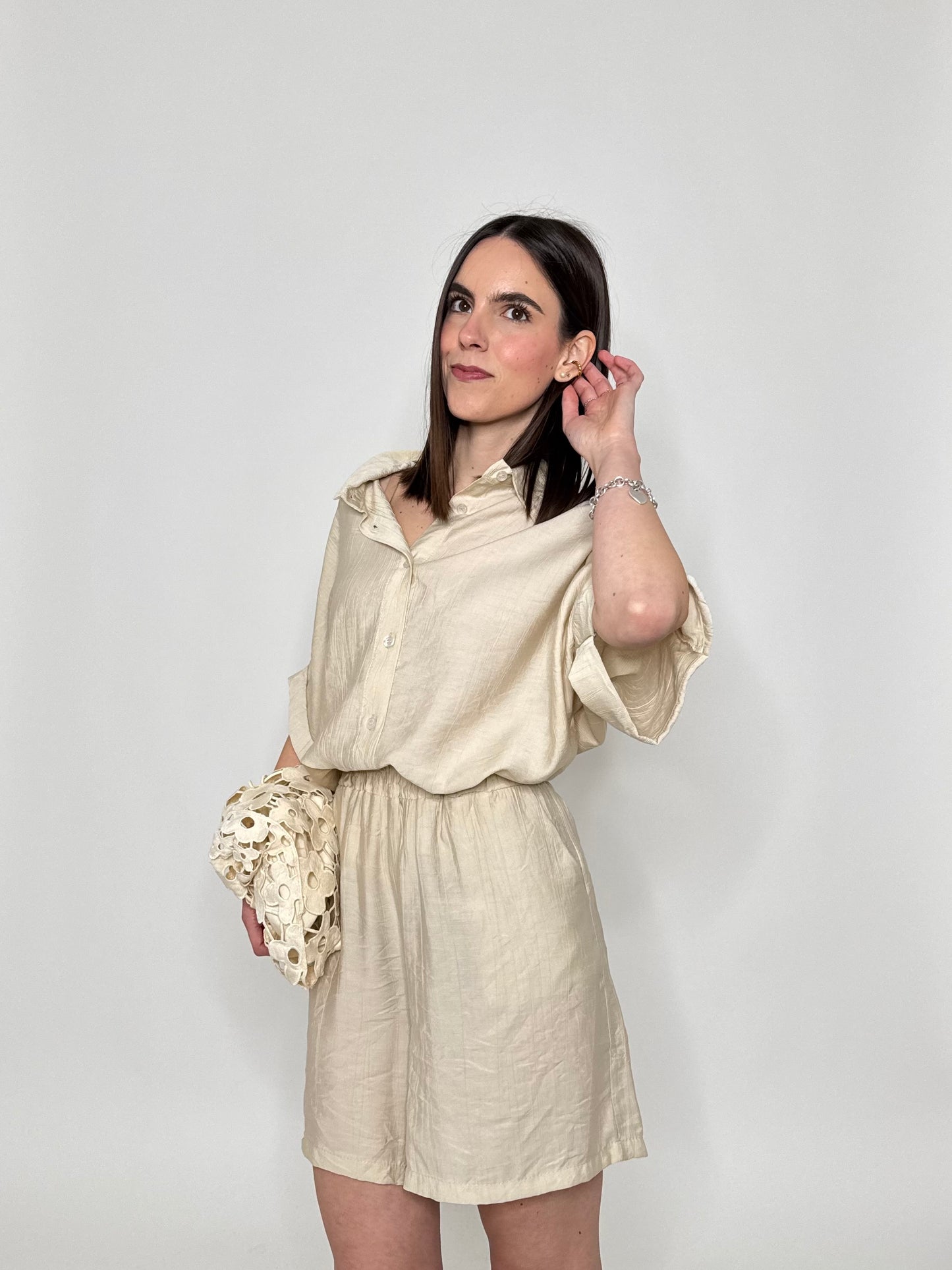 Completo Kelly in viscosa beige