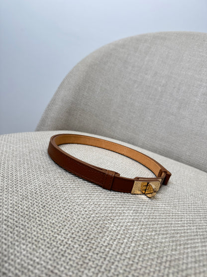 Cintura vera pelle martellata regolabile stile Hermes Cuoio 2cm