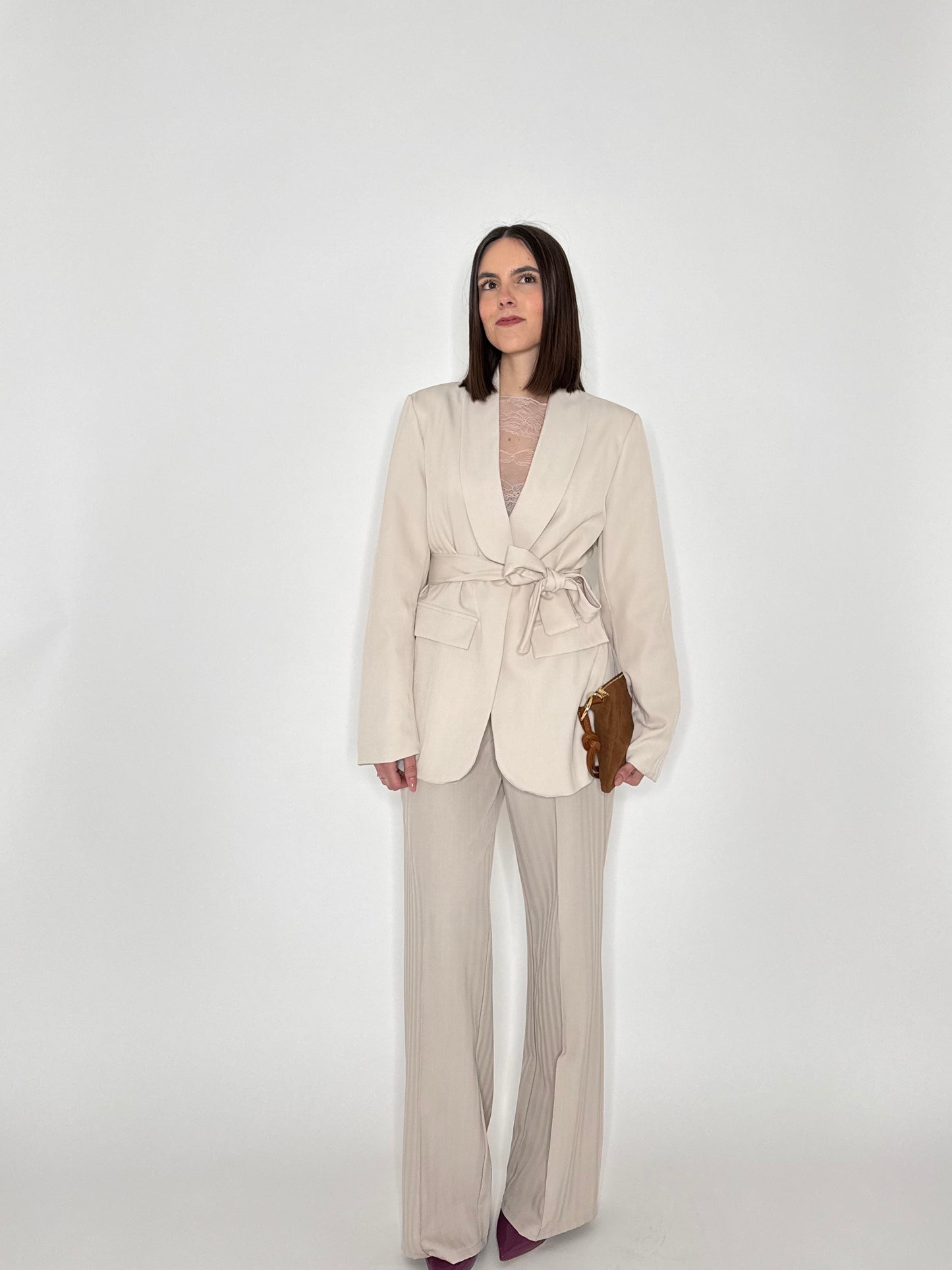 Giacca taglio elegante strutturata Beige
