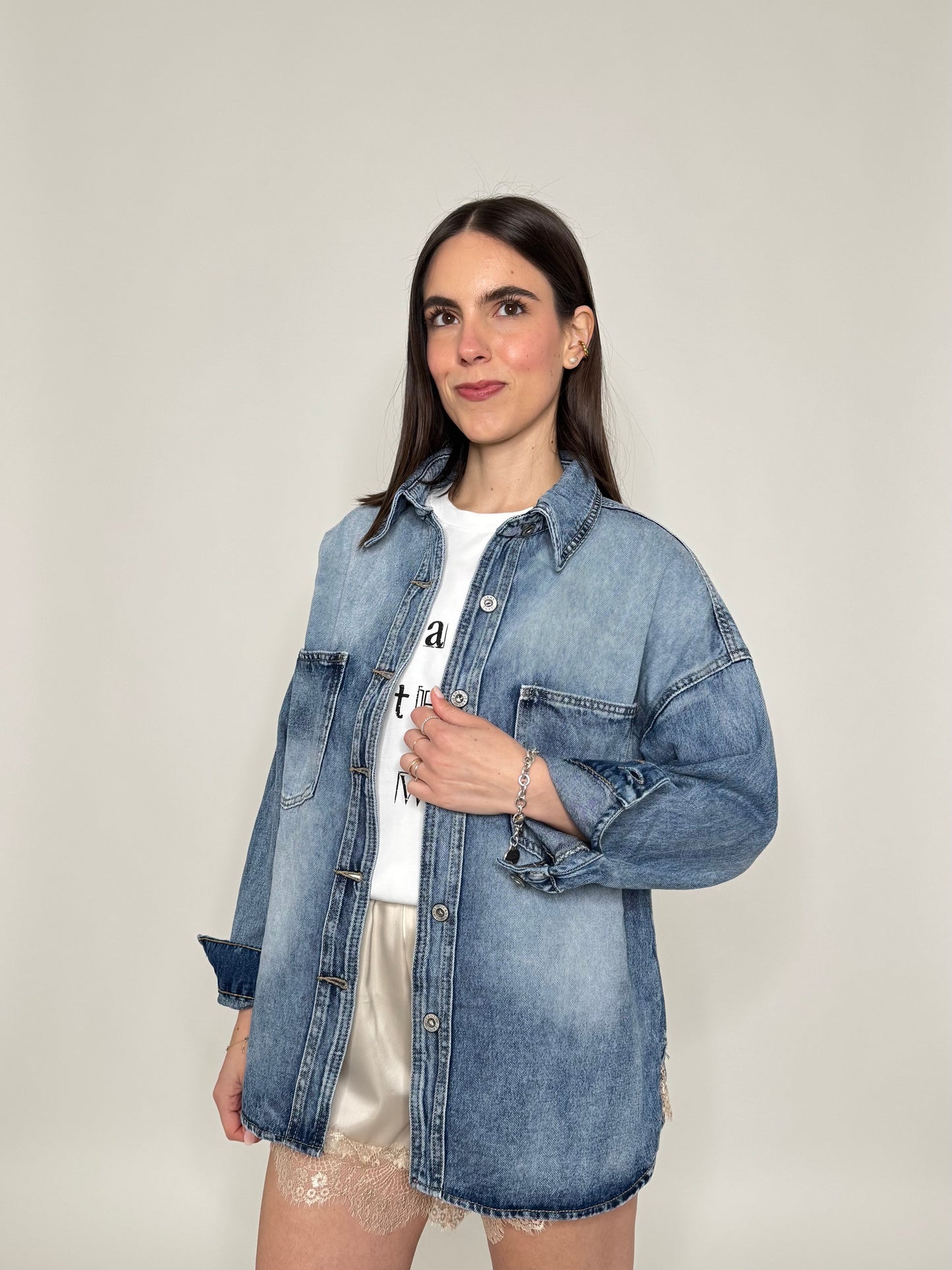 Giacca camicia di jeans