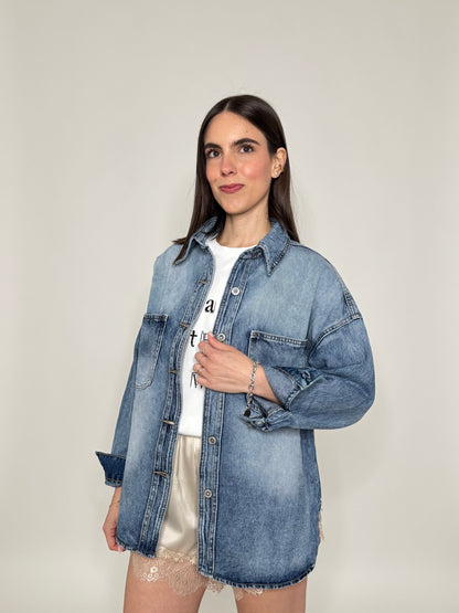 Giacca camicia di jeans