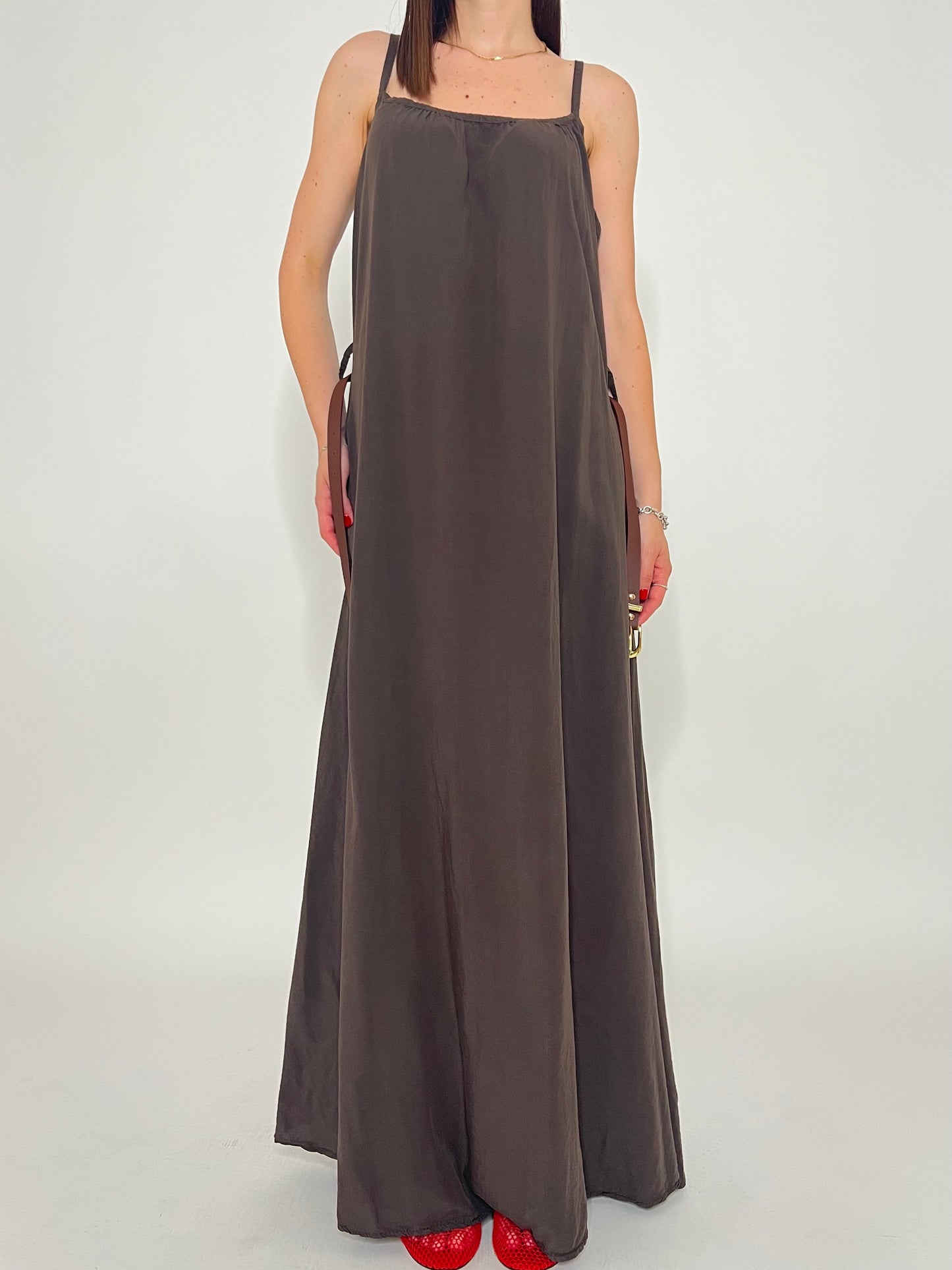 Abito Clelia in 100% tencel Moro