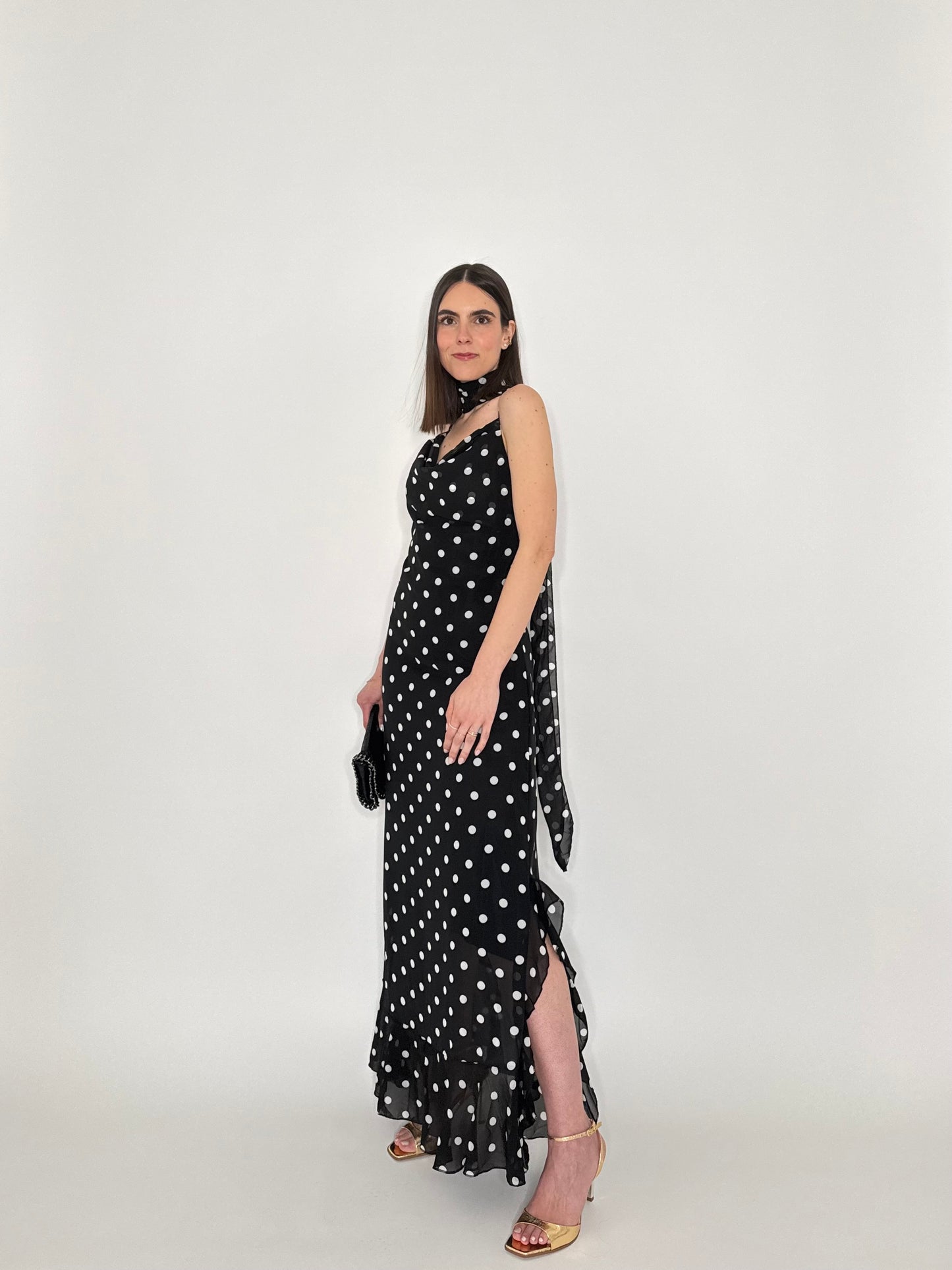 Abito Flamenco lungo pois Nero
