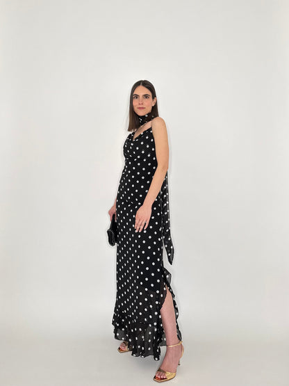 Abito Flamenco lungo pois Nero