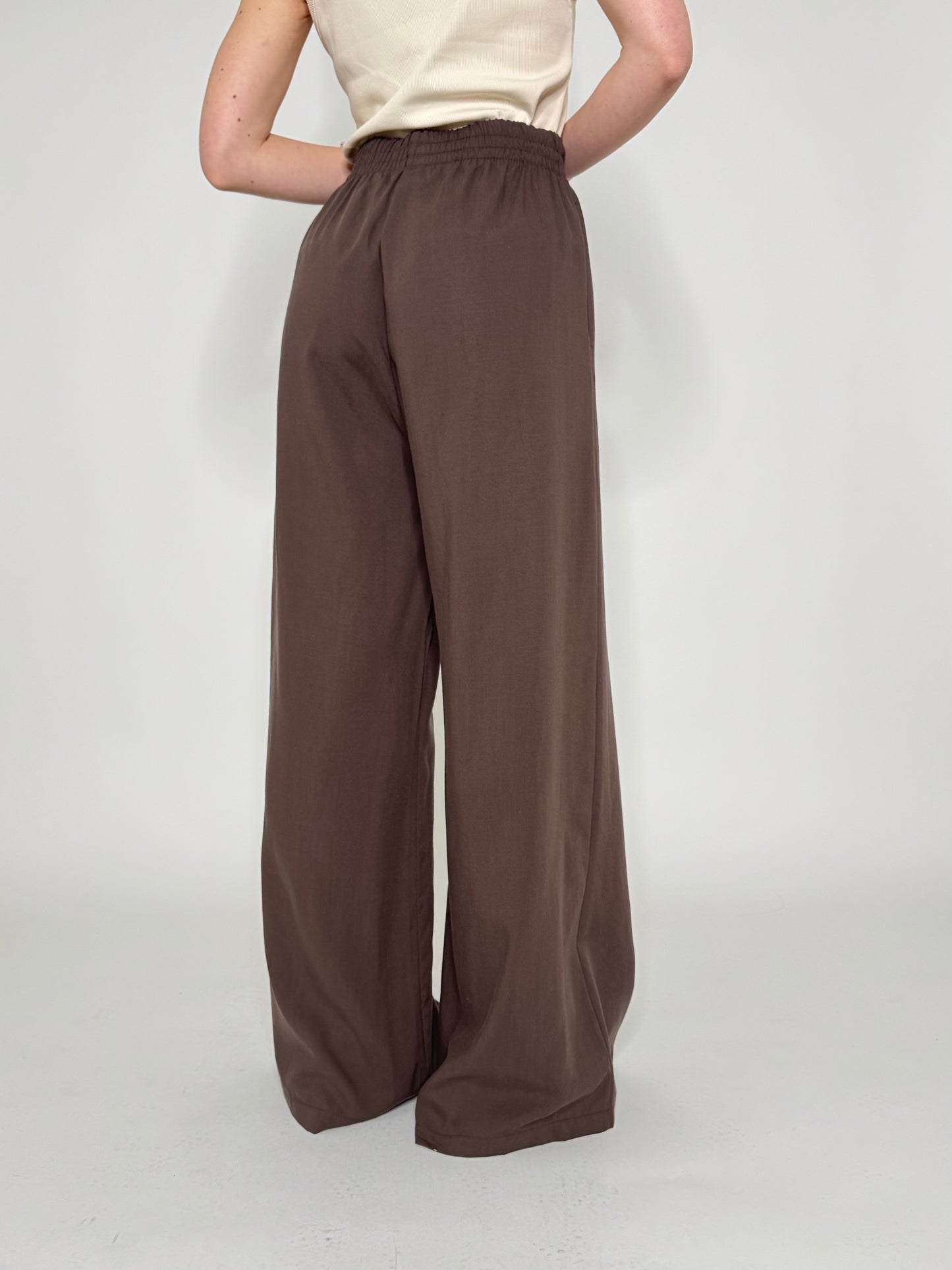 Pantalone morbido in 100% tencel Cioccolato