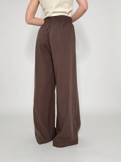 Pantalone morbido in 100% tencel Cioccolato
