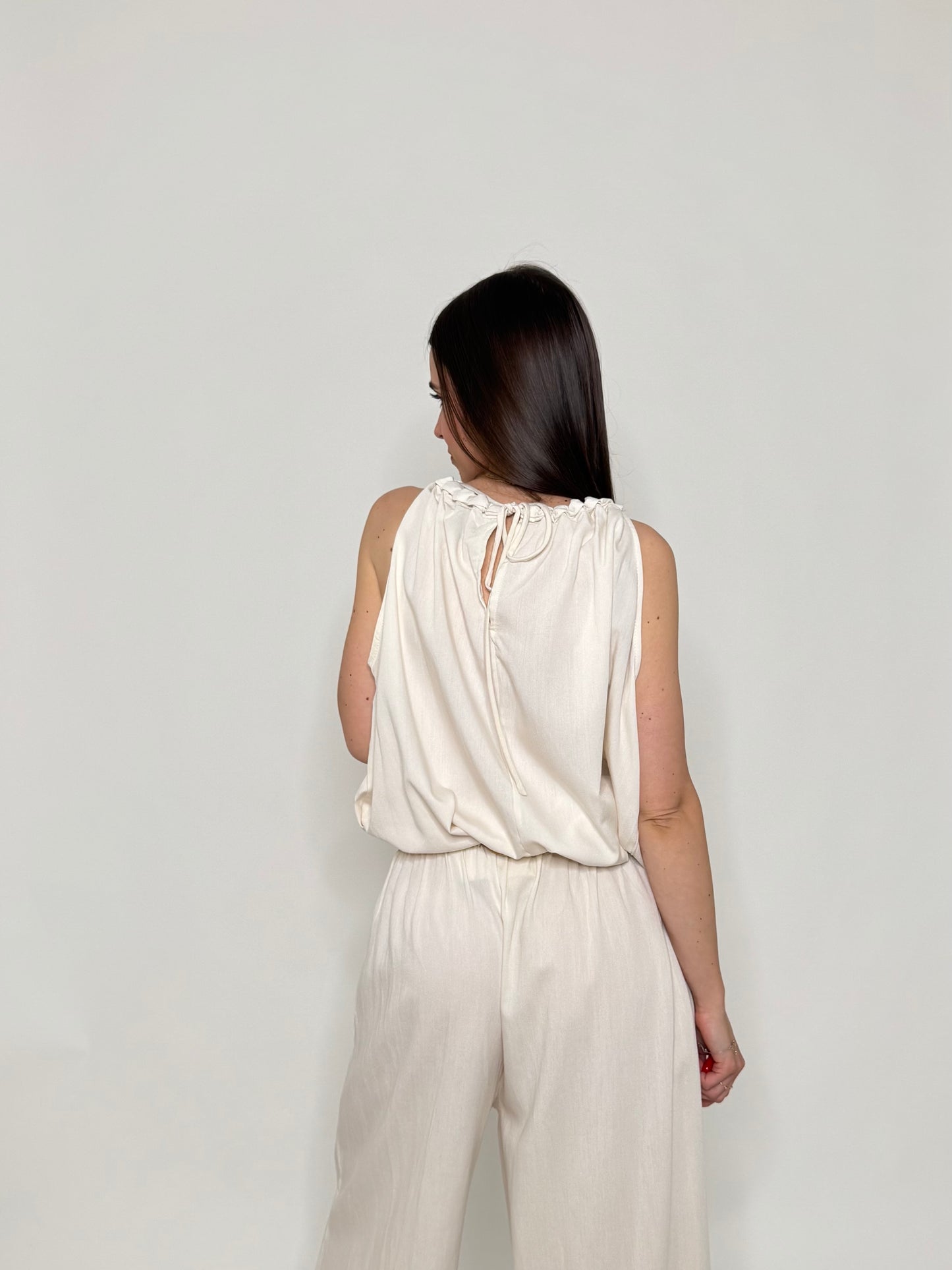 Completo Grace in fresca viscosa Panna
