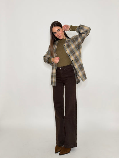 Jeans "Madrid" Wide Leg cioccolato