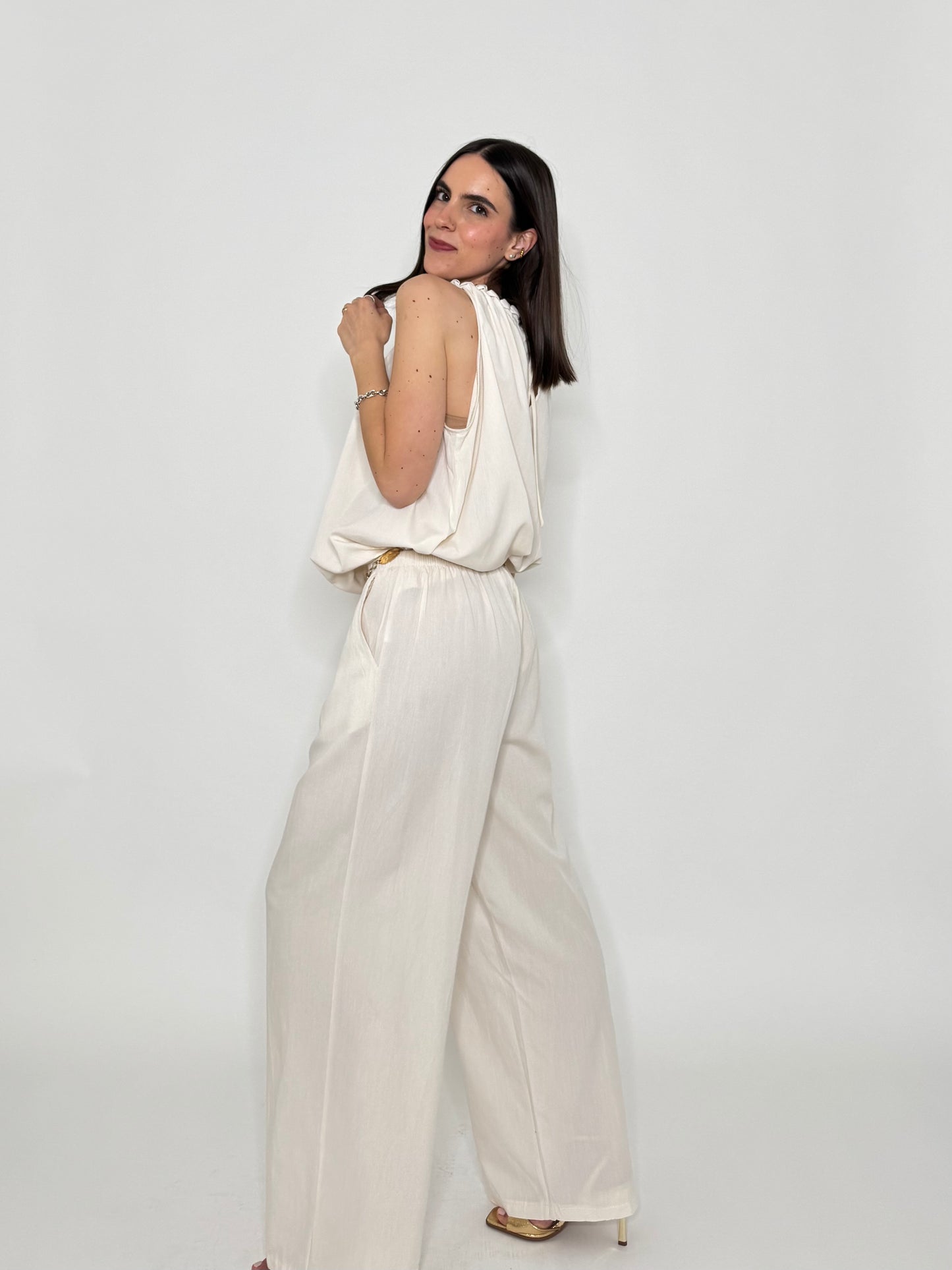 Completo Grace in fresca viscosa Panna