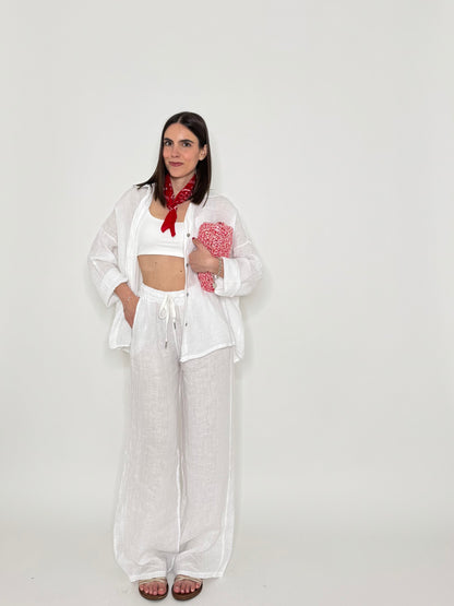 Pantalone in lino Deserto Bianco