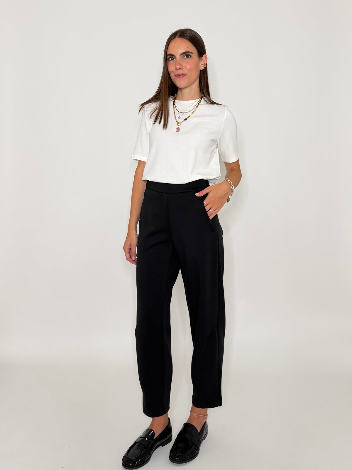 Pantalone ovetto in misto viscosa