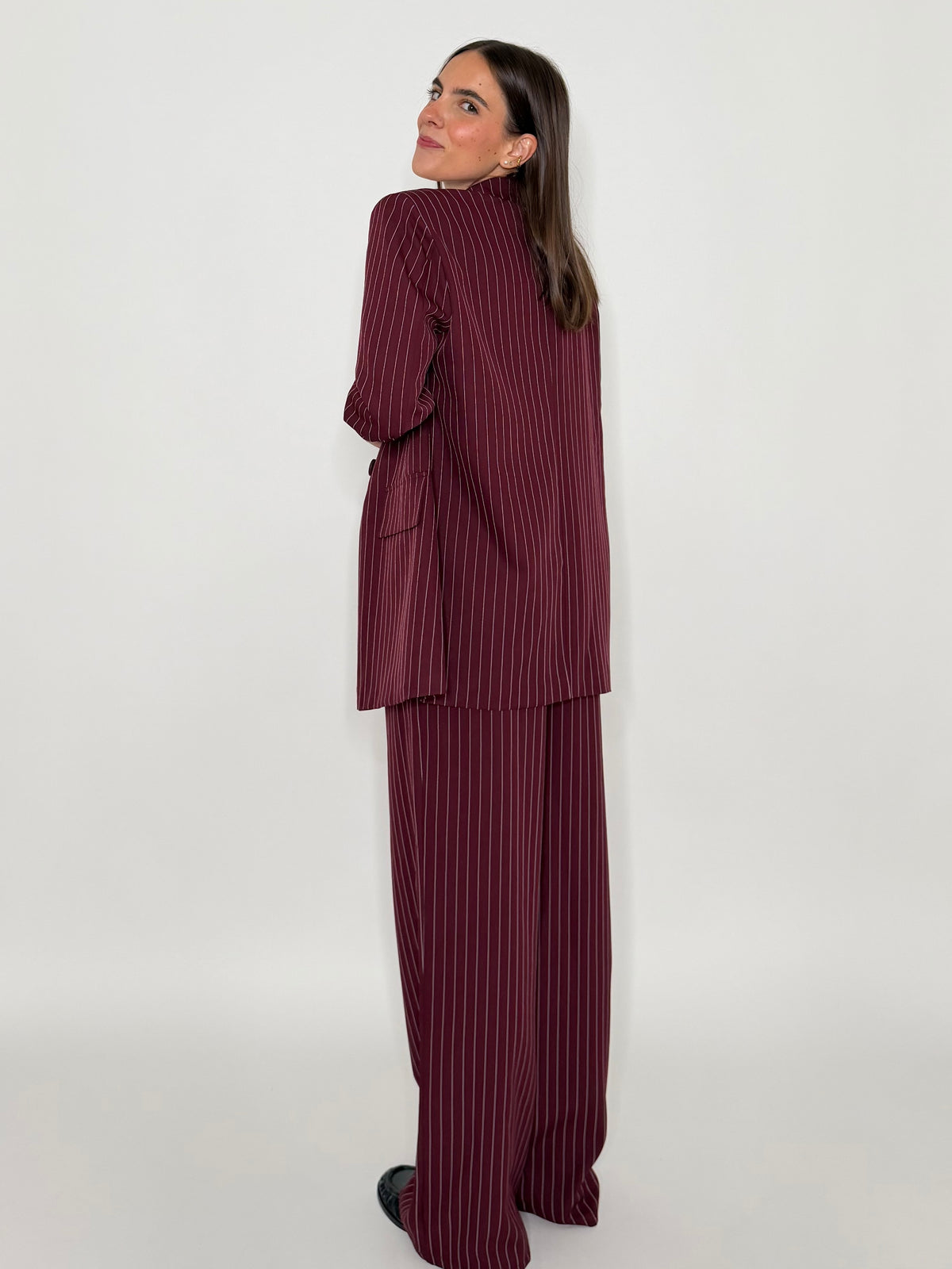 Pantalone taglio sartoriale gessato